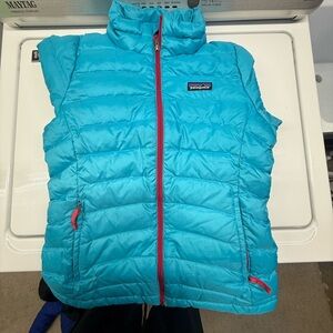 Patagonia Kids Red and Blue Jacket size 10